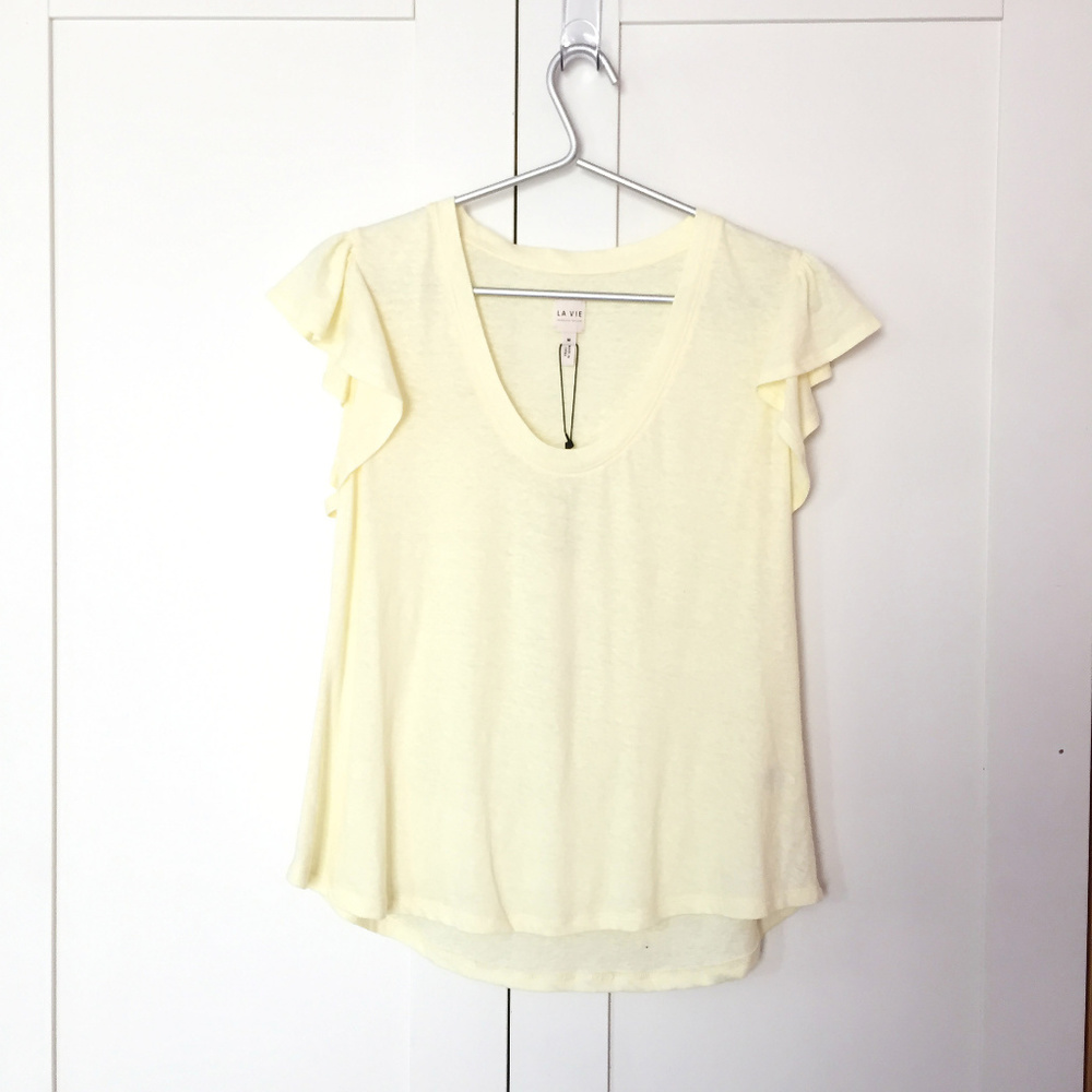 Rebecca Taylor La Vie Washed Textured Jersey Tee
